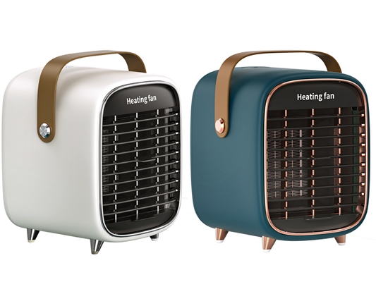 Piccola camera da letto portatile elettrica ceramica bianca dello spazio del ptc Heater And Fan 900w