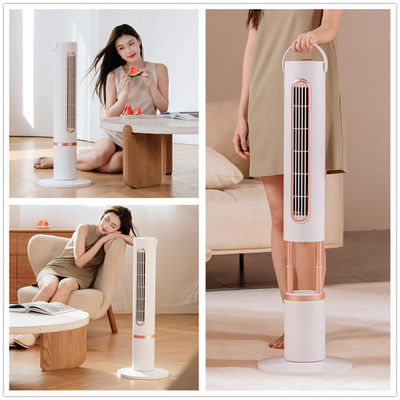 Qualità  5V Cooling Tower Fan Polymer Battery Oscillating Wide Angle Fan Remote Control Fabbrica