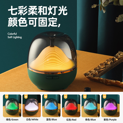 luce variopinta del grano 600ml dell'olio essenziale della stanza del diffusore profumato ultrasonico di legno senza fili decorativo all'ingrosso LED dell'aroma