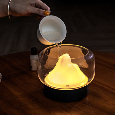 Una foschia fresca variopinta ultrasonica domestica di 2021 400ML LED ha sentito il diffusore trasparente dell'aroma dell'olio essenziale per stanza