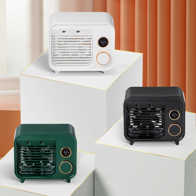 USB Mini Portable Wireless Fan Cooler con luce notturna a LED e spray di nebbia