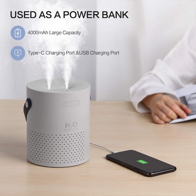 della batteria 4000mAh dell'aria mini USB umidificatore fresco ultrasonico della foschia dell'umidificatore 1.1L