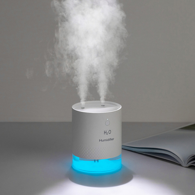 Spruzzo Mini Usb Ultrasonic del doppio della luce notturna 650ml del diffusore dell'aroma della batteria 2000mAh